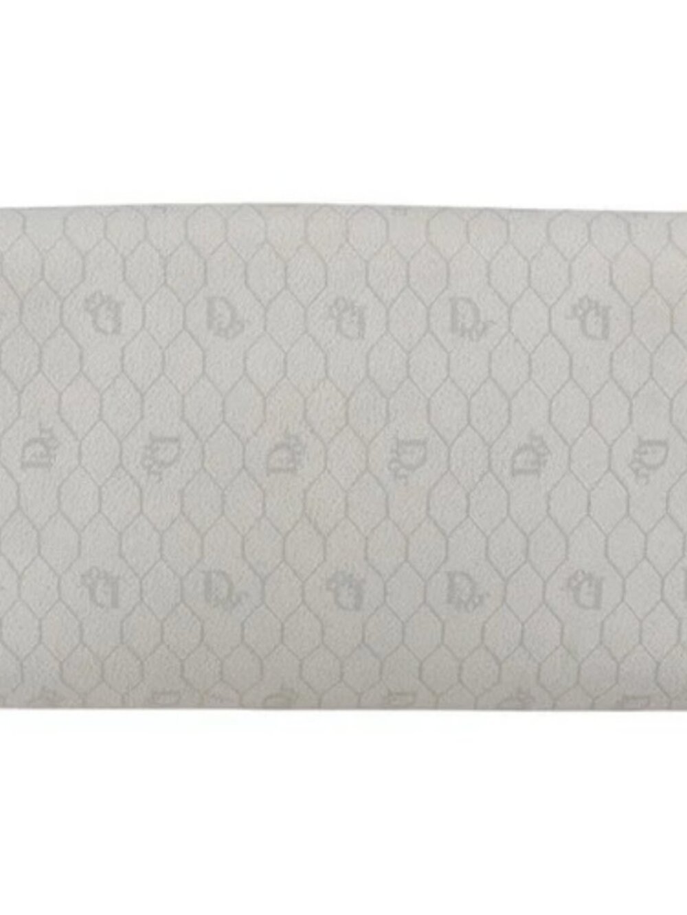Christian Dior Honeycomb Canvas Chain Shoulder Bag PVC White Gold Auth 173462 - Picture 3 of 15